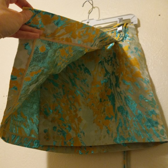 Douglas Hannant Paintbrush Stroke/Splatter Wrap Skirt Abstract Wearable Art - Picture 5 of 15